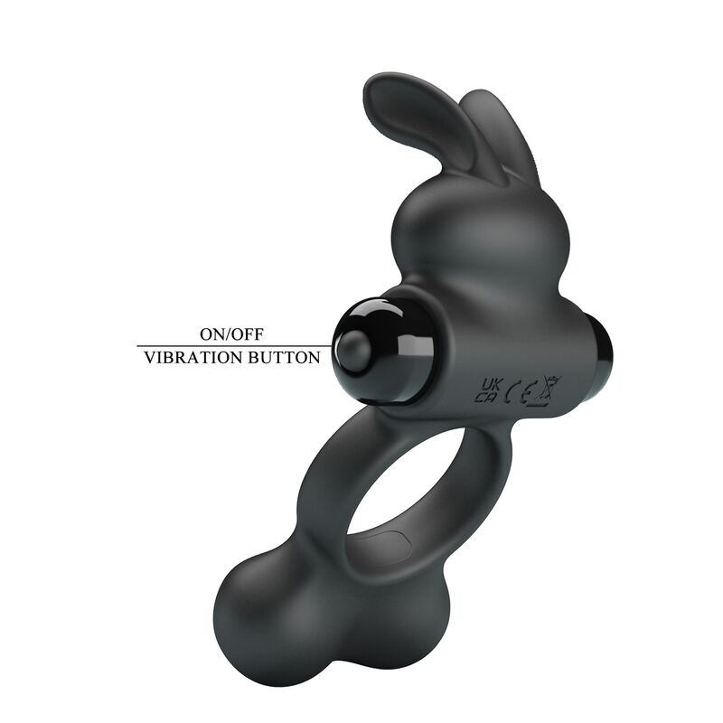 Pretty Love Rabbit-Penisring 10 Modi – Schwarz