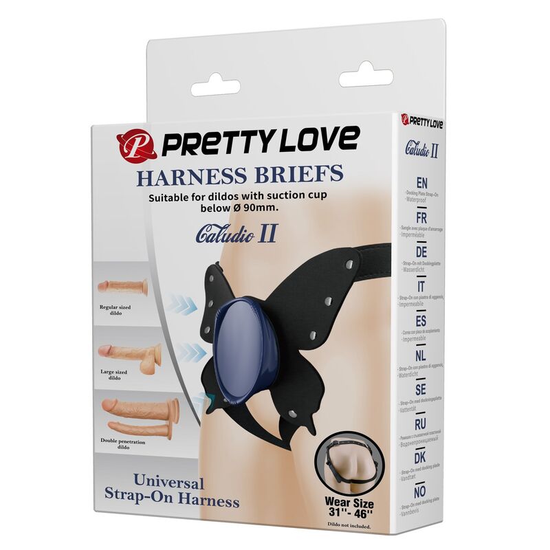 Pretty Love Slip-Harness – Schwarz/Blau