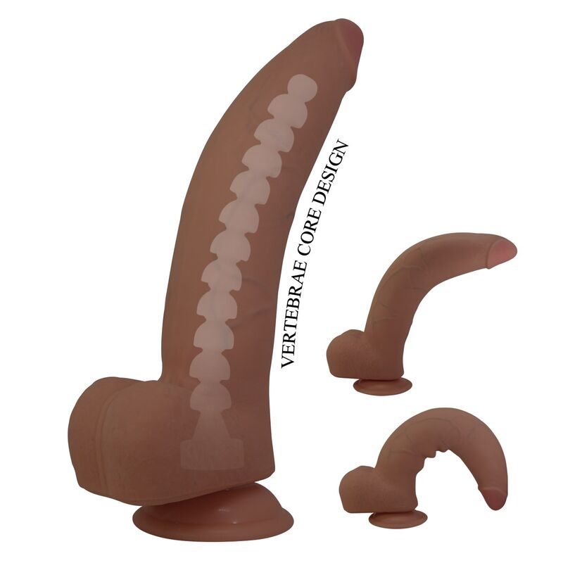 Pretty Love Cuthbert Flexibler Dildo 20 cm Ø 5 cm TPE Braun