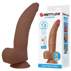 Pretty Love Cuthbert Flexibler Dildo 20 cm Ø 5 cm TPE Braun