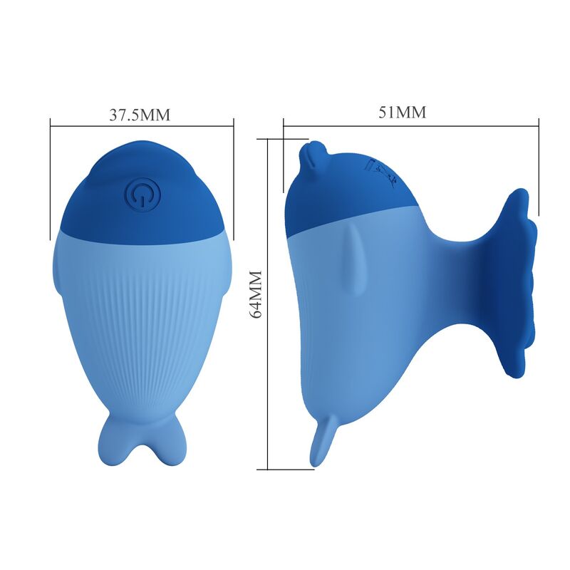 Pretty Love Dolphin Mini-Vibrator – Blau