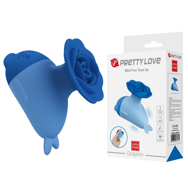 Pretty Love Dolphin Mini-Vibrator – Blau