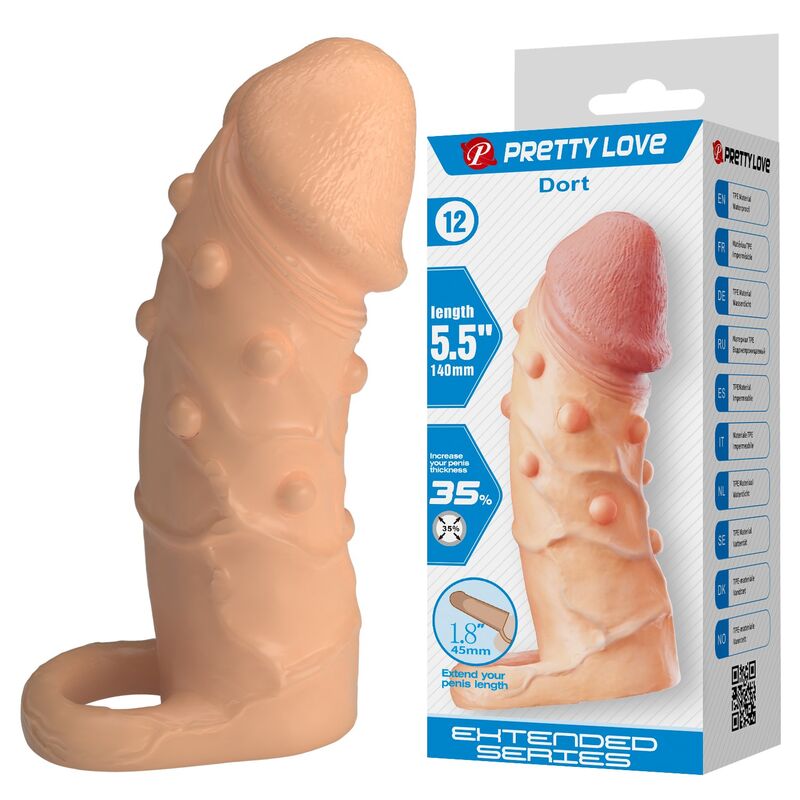 Pretty Love Dort Penishülle 14 cm – Natur