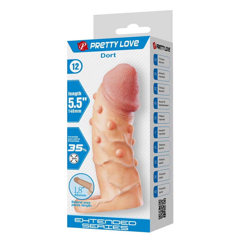 Pretty Love Dort Penishülle 14 cm – Natur