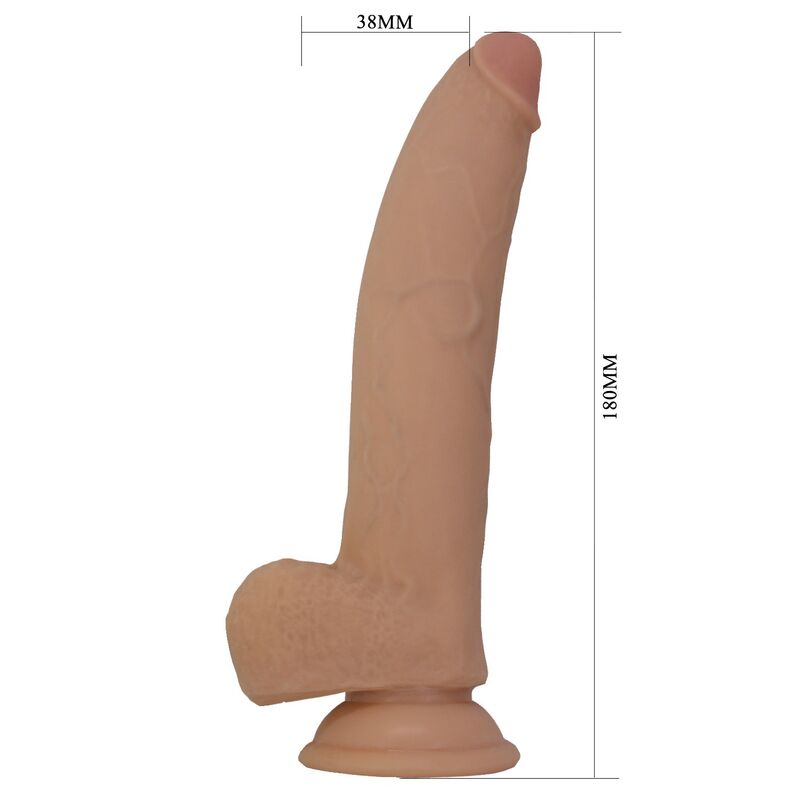 Pretty Love Ellcument Flexibler Dildo 18 cm Ø 4,5 cm TPE Natur