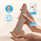 Pretty Love Ellcument Flexibler Dildo 18 cm Ø 4,5 cm TPE Natur