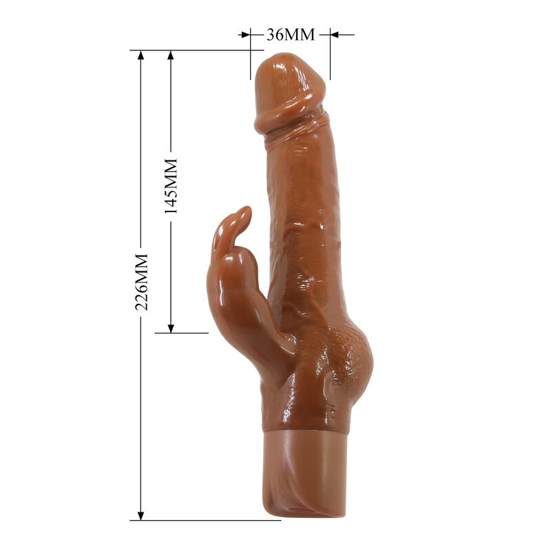 Pretty Love Ellison Rabbit-Vibrator 22,6 cm – Braun