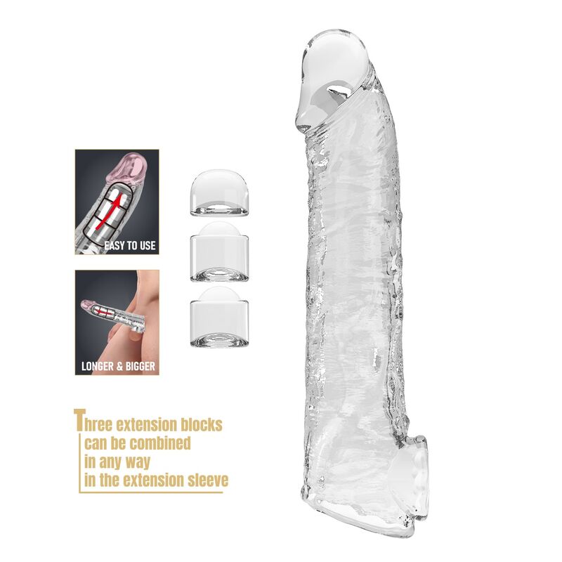 Pretty Love Verstellbare Penishülle 26 cm – Transparent