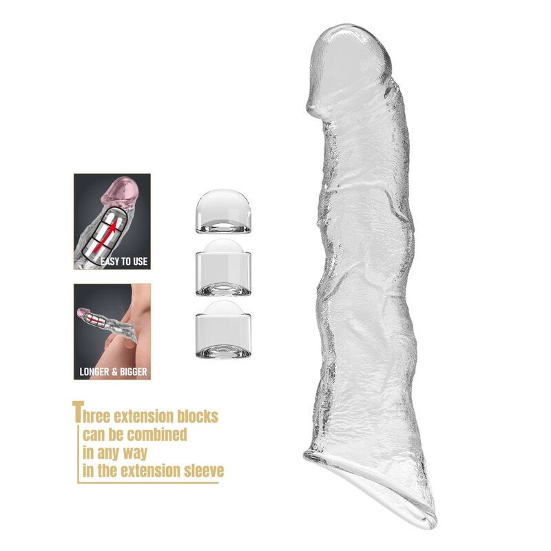 Pretty Love Verstellbare Penishülle 28 cm – Transparent