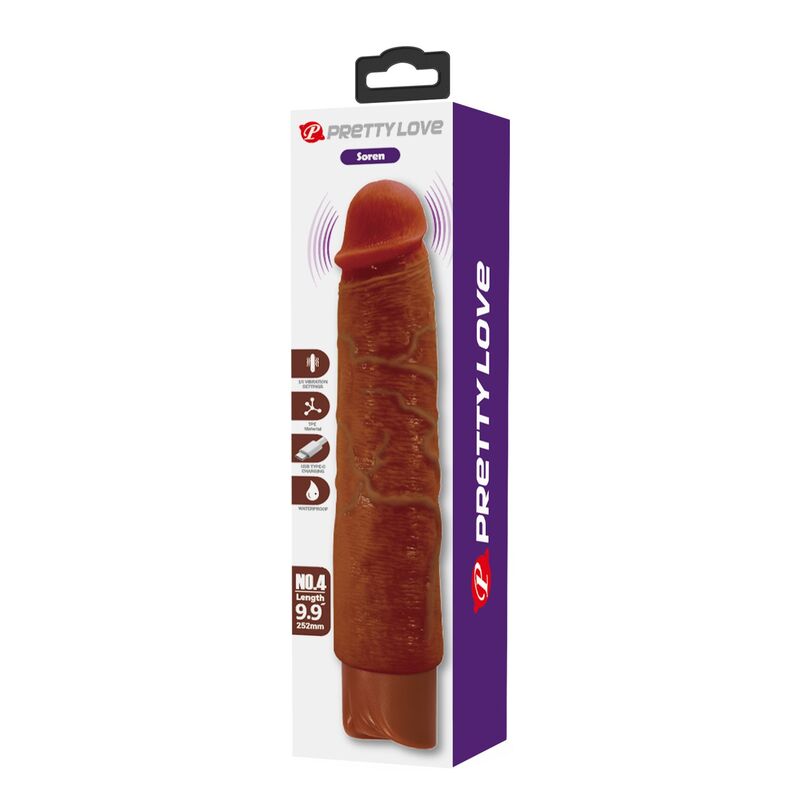 Pretty Love Gavin Vibrator 25 cm – Braun