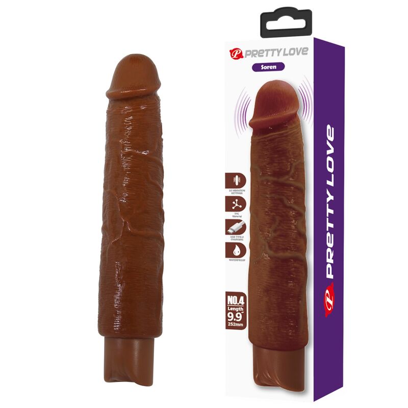 Pretty Love Gavin Vibrator 25 cm – Braun
