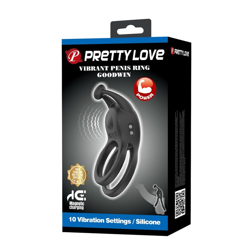 Pretty Love Goodwin Doppelring-Vibrator – Schwarz