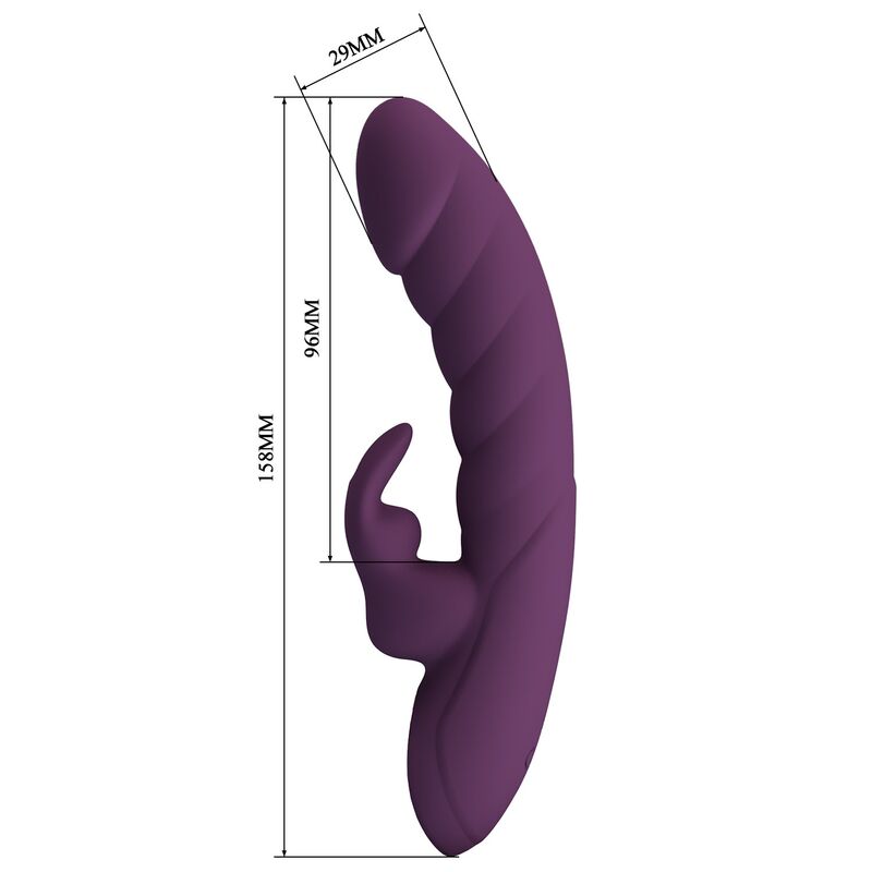 PRETTY LOVE - HARPER WIEDERAUFLADBARER HASENVIBRATOR MIT 10 FUNKTIONEN, LILA