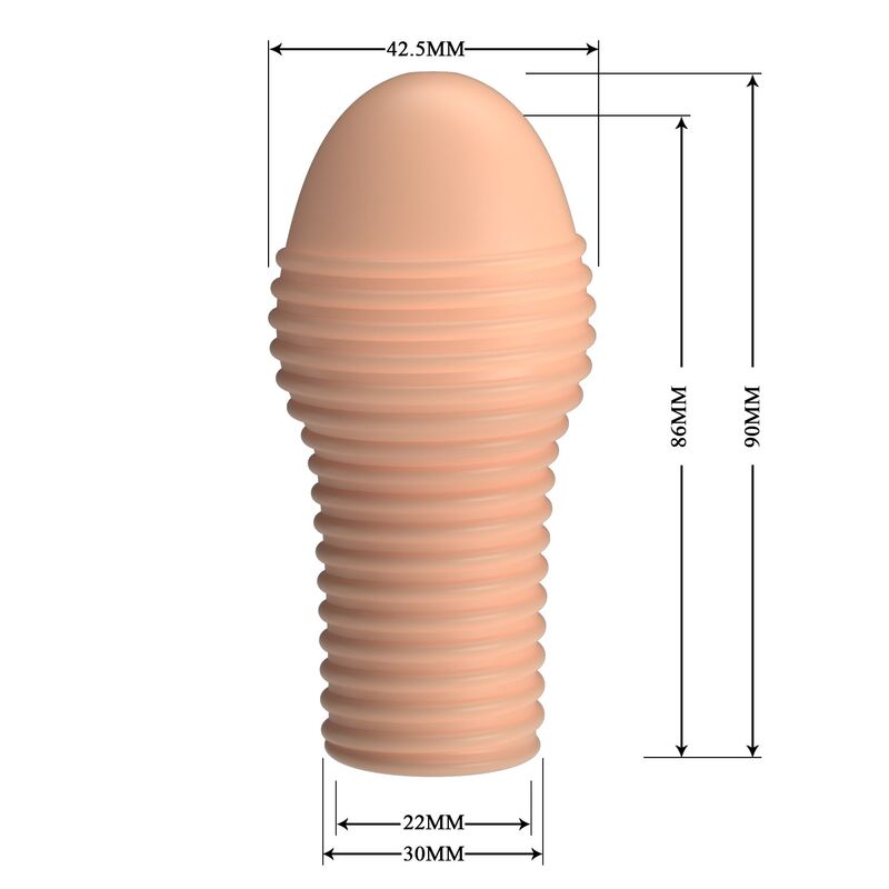 PRETTY LOVE – HEISSER PENISSÄRMEL FÜR EINEN DICKEREN PENIS IN NATÜRLICHER FARBE