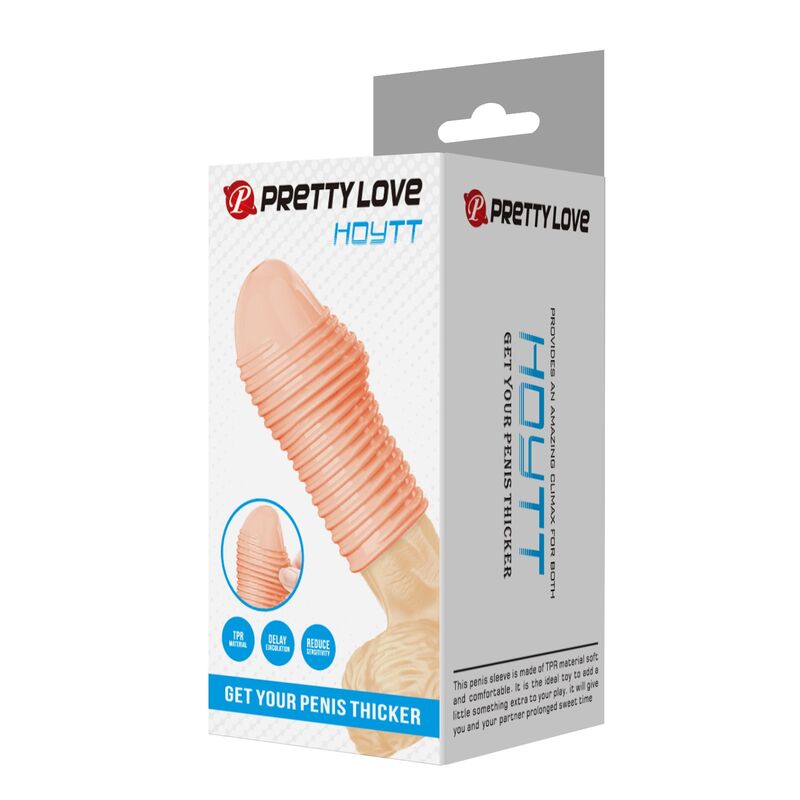PRETTY LOVE – HEISSER PENISSÄRMEL FÜR EINEN DICKEREN PENIS IN NATÜRLICHER FARBE