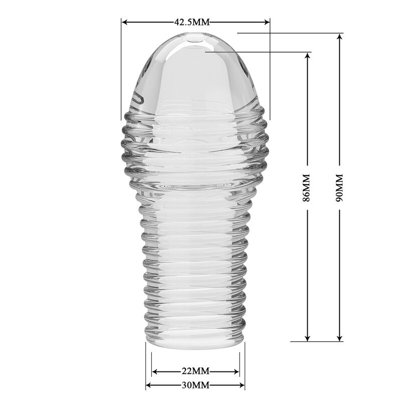PRETTY LOVE – HEISSER PENISSÄRMEL FÜR EINEN DICKEREN PENIS (TRANSPARENT)