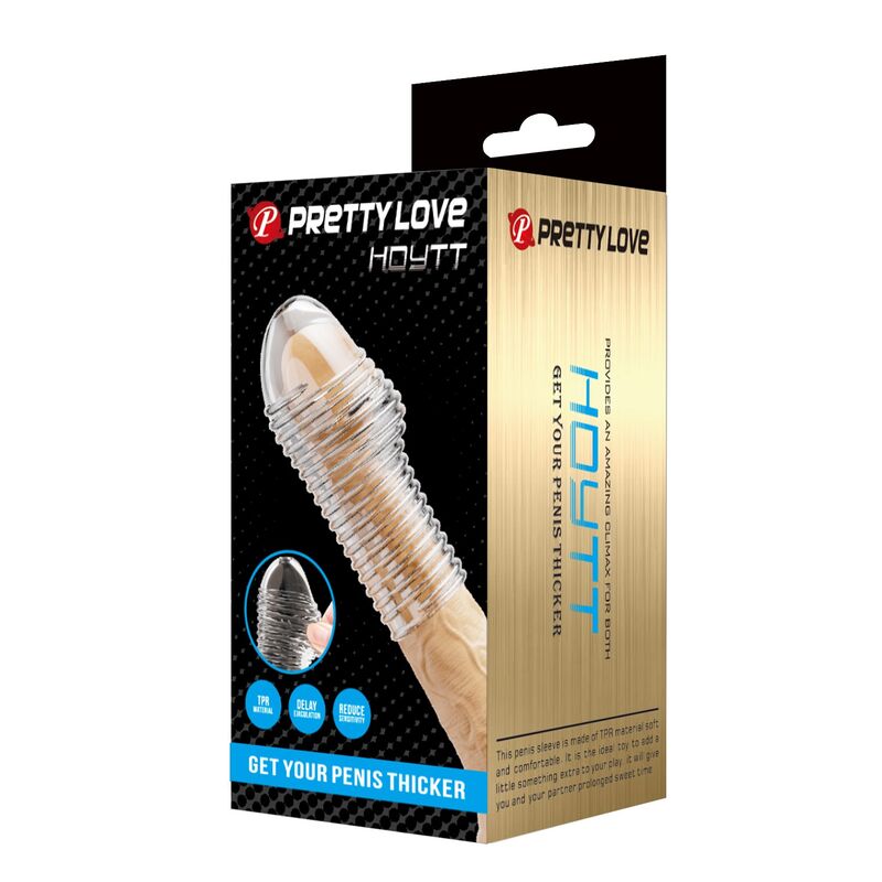 PRETTY LOVE – HEISSER PENISSÄRMEL FÜR EINEN DICKEREN PENIS (TRANSPARENT)