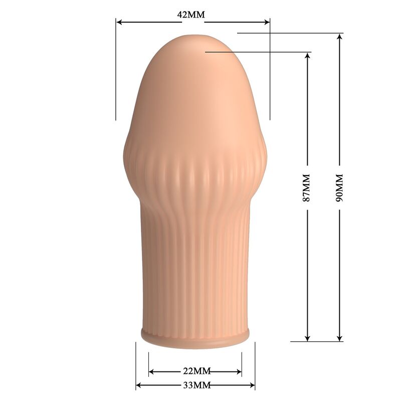 PRETTY LOVE – HUEL PENISSÄRMEL FÜR EINEN DICKEREN PENIS IN FLEISCHFARBE