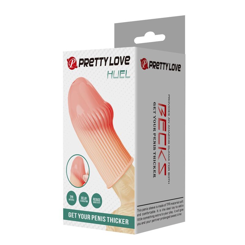 PRETTY LOVE – HUEL PENISSÄRMEL FÜR EINEN DICKEREN PENIS IN FLEISCHFARBE