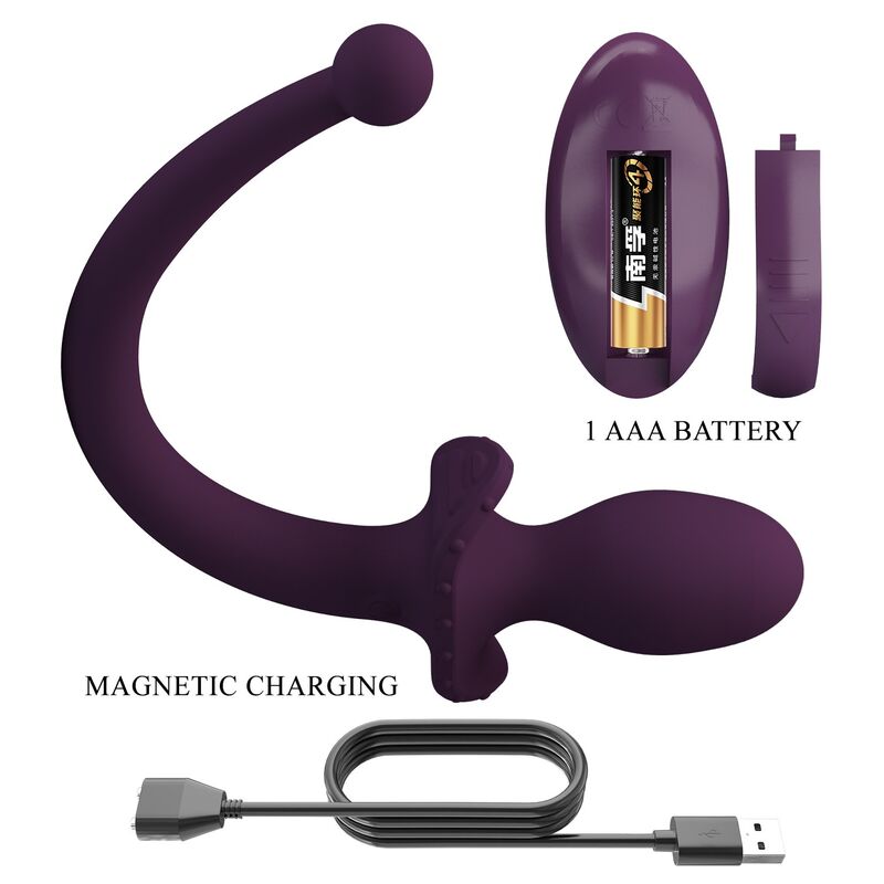 Pretty Love Lioea Vibrierender Anal Plug mit Schwanz & Fernbedienung Lila
