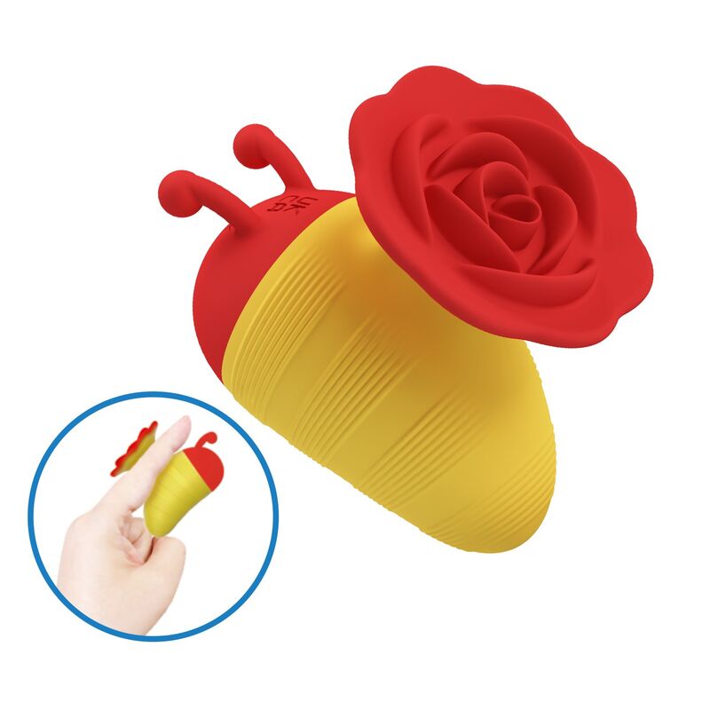 Pretty Love Little Bee Klitorisstimulator, 7 Modi, Rot/Gelb – Produktansicht 1
