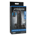 FANTASY X-TENSIONS – VIBRIERENDE REALISTISCHE 5 CM PENISVERLÄNGERUNGSHÜLLE, SCHWARZ