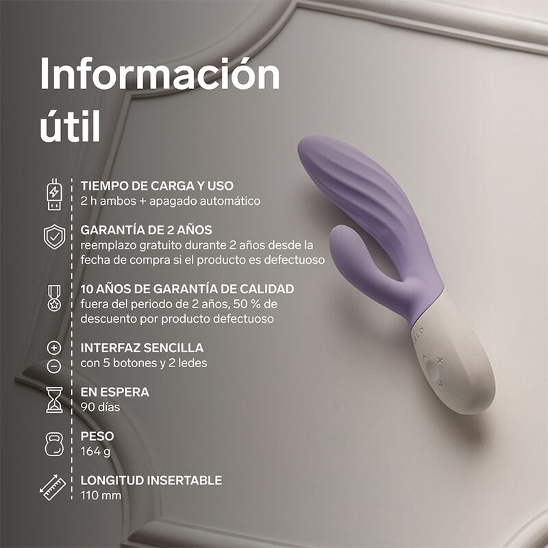LELO - INA TWIST DOPPELVIBRATOR HASE FÜR G-PUNKT UND KLITORIS LAVENDEL