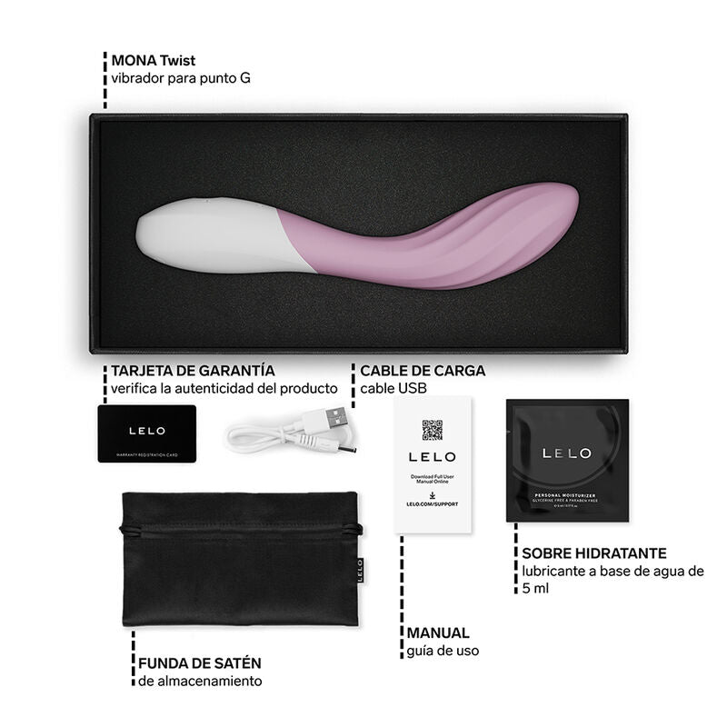 LELO - MONA TWIST WIEDERAUFLADBARER, APP-GESTEUERTER G-PUNKT-VIBRATOR LAVENDEL