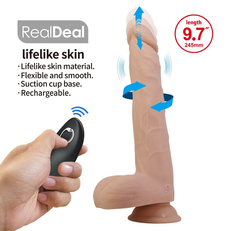Pretty Love Nolan Vibrationsdildo 24,5 cm – Natur
