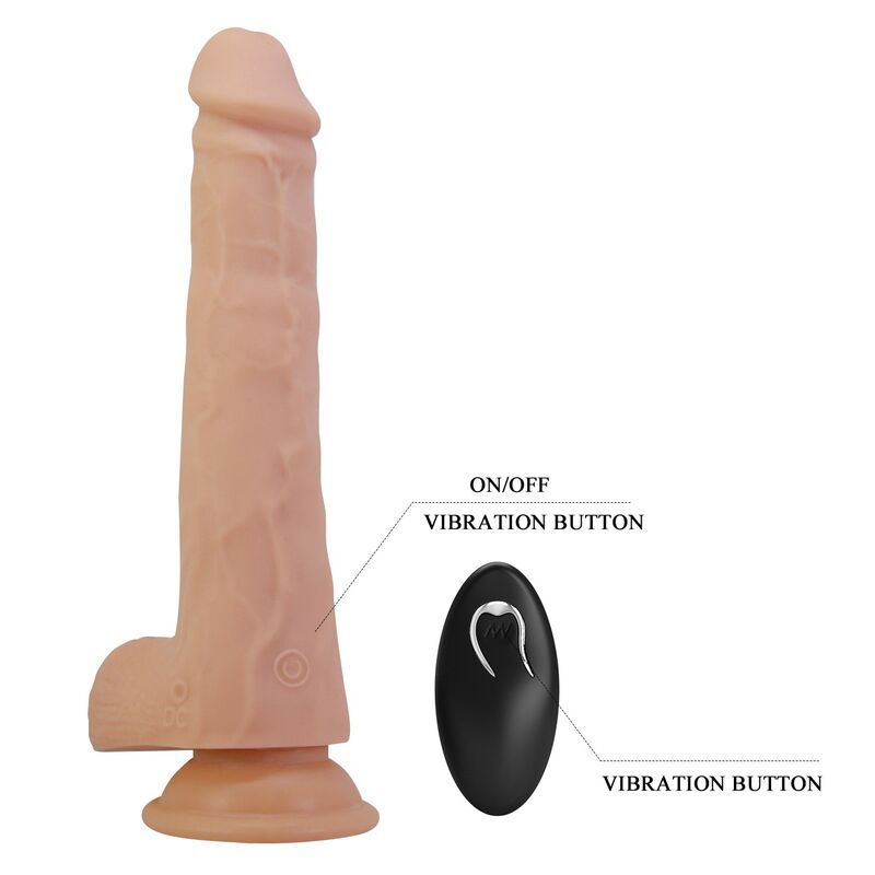 Pretty Love Miles Vibrationsdildo 23,5 cm – Natur