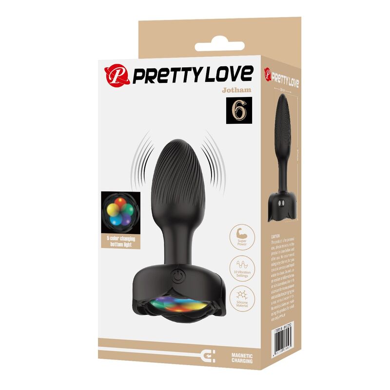 Pretty Love Vibrations-Analplug 10 Modi – Schwarz