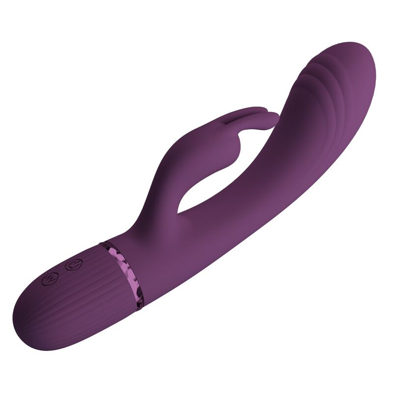 PRETTY LOVE - ROCCO WIEDERAUFLADBARER HASENVIBRATOR MIT 10 FUNKTIONEN, LILA