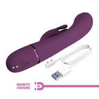 PRETTY LOVE - ROCCO WIEDERAUFLADBARER HASENVIBRATOR MIT 10 FUNKTIONEN, LILA