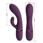 PRETTY LOVE - MARGIE WIEDERAUFLADBARER HASENVIBRATOR MIT 10 FUNKTIONEN, LILA