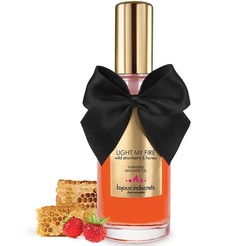 BIJOUX - MASSAGEÖL WÄRMEEFFEKT ERDBEER-AROMA - Vanelion Paradise