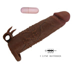Pretty Love Quillon Vibrations-Penishülle 20 cm – Braun