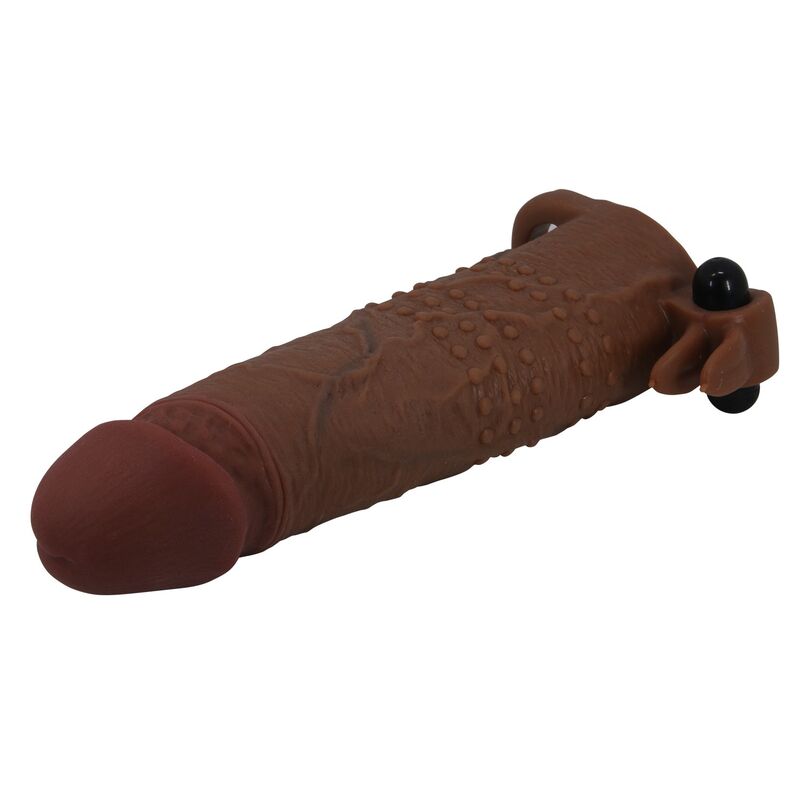 Pretty Love Quillon Vibrations-Penishülle 20 cm – Braun