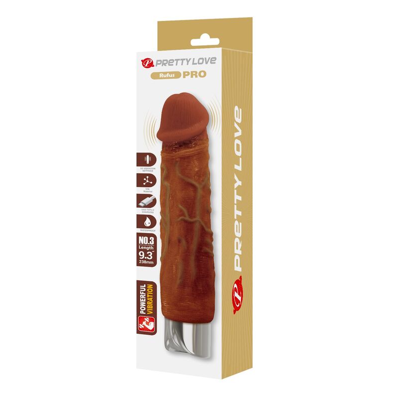 Pretty Love Pro Vibrator 23,5 cm – Braun