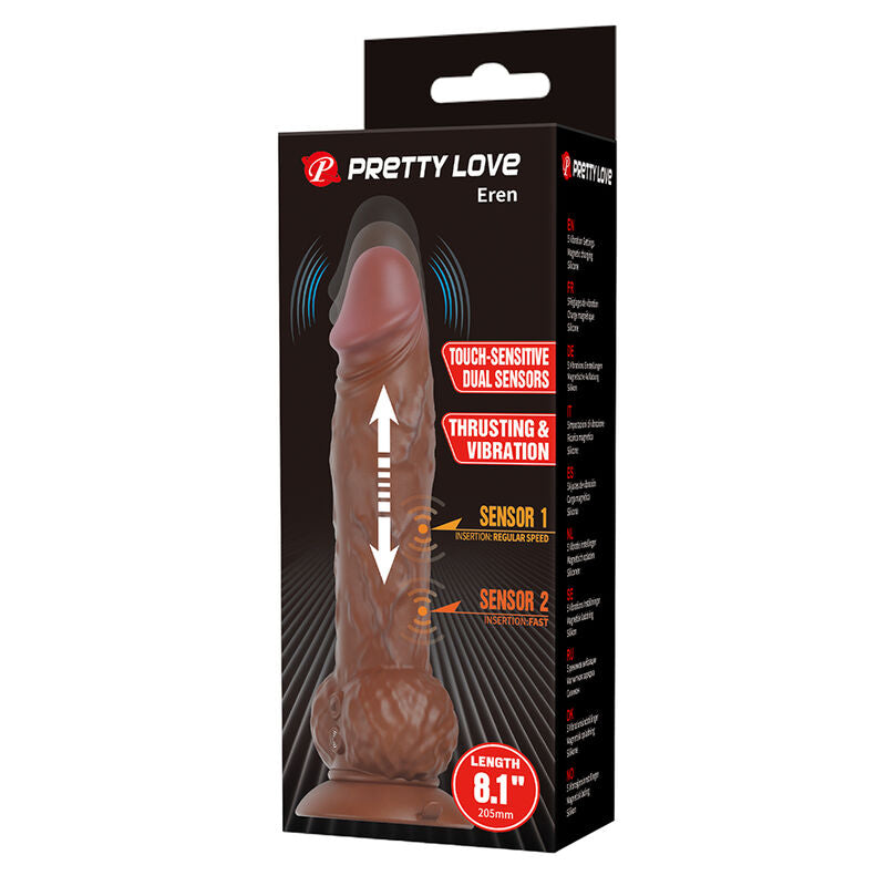 Pretty Love Eren Stoßvibrator 20,5 cm – Braun