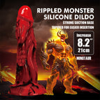 POWER MONSTERS - MINOTAUR FANTASY DILDO MIT SAUGAUFGANG 21 CM Ø 5 CM ROT & SCHWARZ