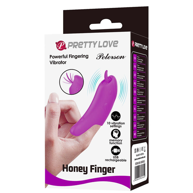 Pretty Love Peterson Honey Finger Fingervibrator – Lila