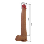 Pretty Love Terin Plus Dildo 37,6 cm – Natur/Rot