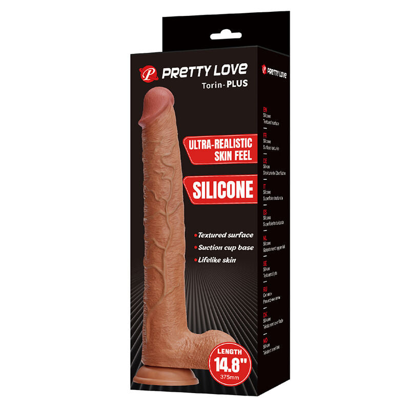 Pretty Love Terin Plus Dildo 37,6 cm – Natur/Rot
