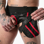 LockerGear Full Military Access Jockbrief – Schwarz/Rot S