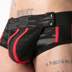 LockerGear Full Military Access Jockbrief – Schwarz/Rot M