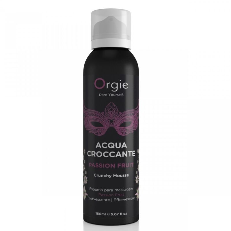 Orgie Acqua Croccante Passion Fruit – Knisternde Massagemousse, 150 ml