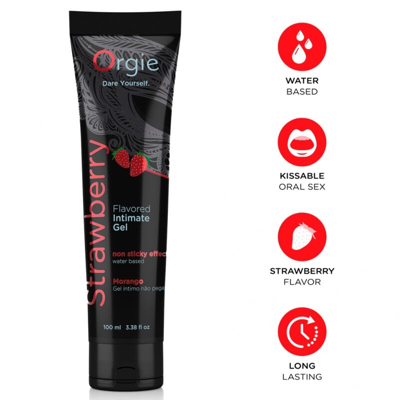 Orgie Lube Tube Strawberry Kissable Gleitgel 100 ml