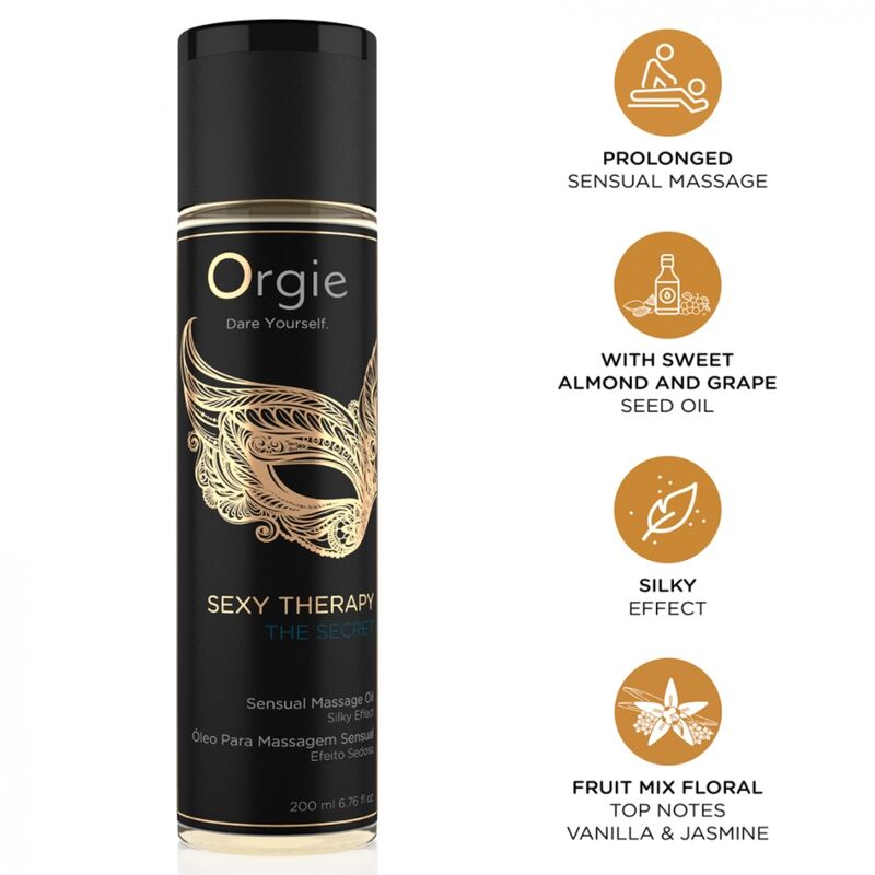 Orgie Sexy Therapy The Secret – Duftendes Massageöl, 200 ml
