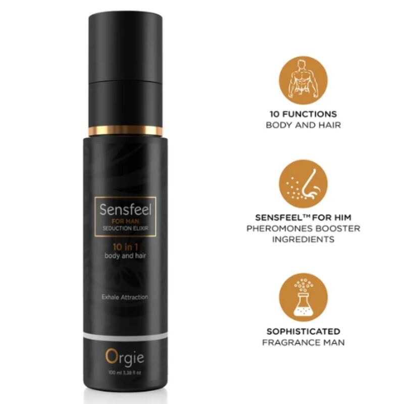 Orgie Sensfeel Man 10 in 1 – Körper- und Haarlotion, 100 ml