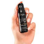 ORGIE Xtra Time Delay Gel Pumpspender in einer Hand